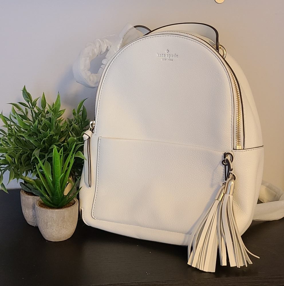 NWT White Kate spade backpack